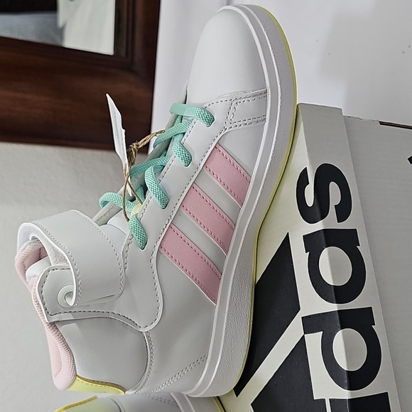 Adidas Grand Court Mid top Multicolored Girls Sneakers girls Size 2 - Picture 11 of 14